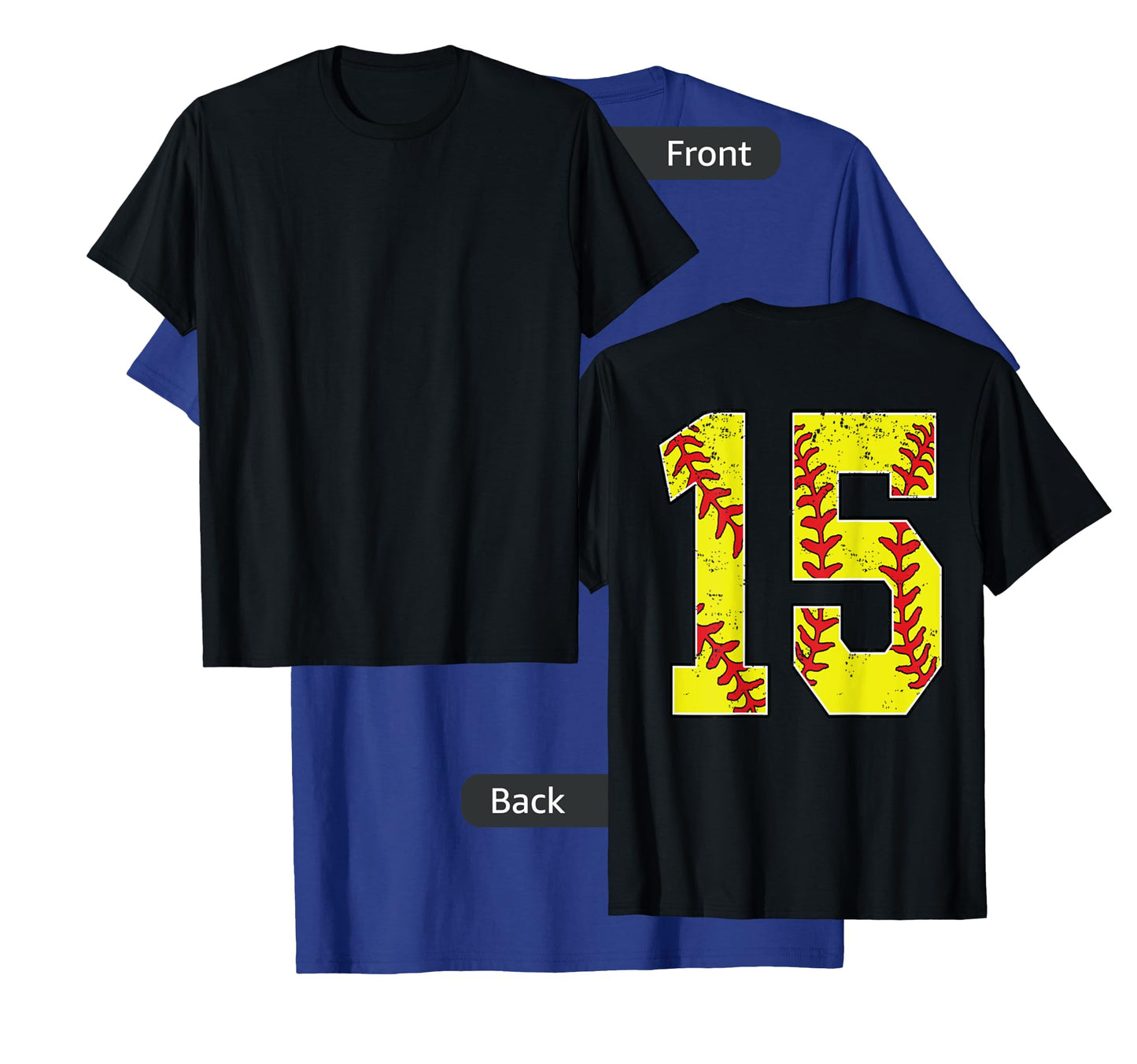 Number #15 Softball Jersey Number 15 Print On Back T-Shirt