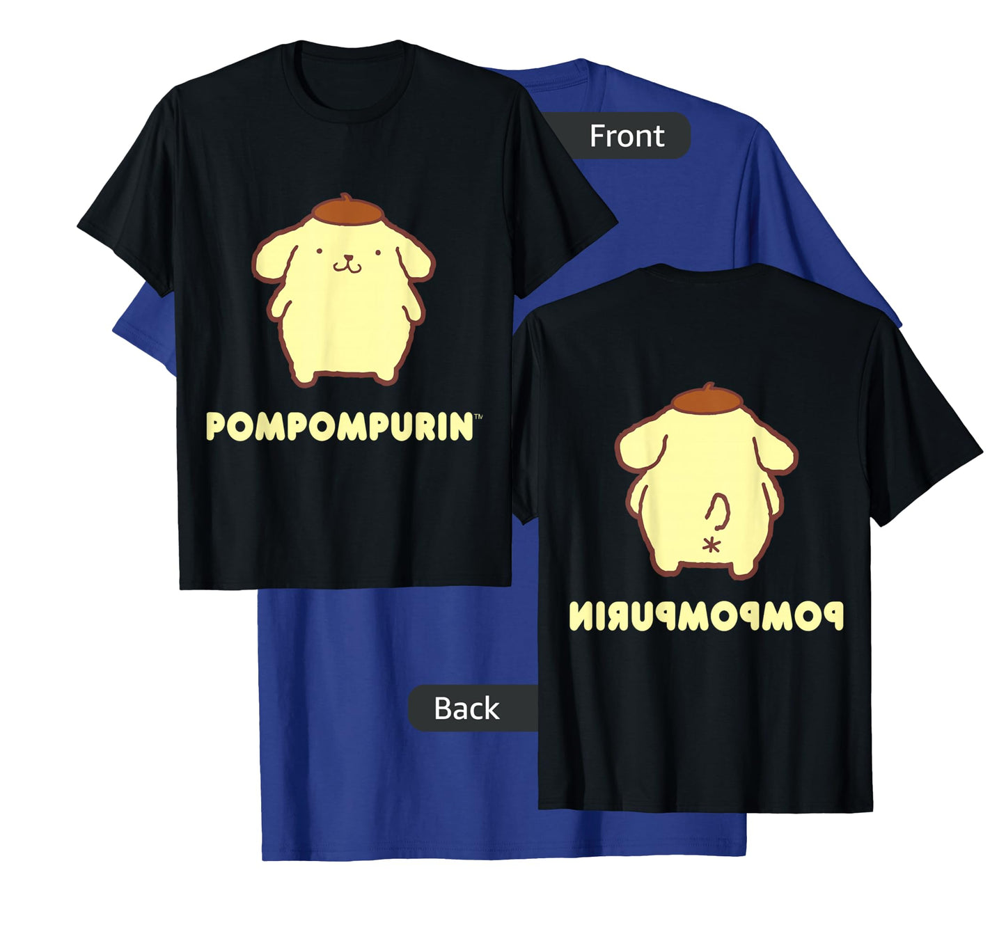 Pompompurin Character Front and Back T-Shirt Small