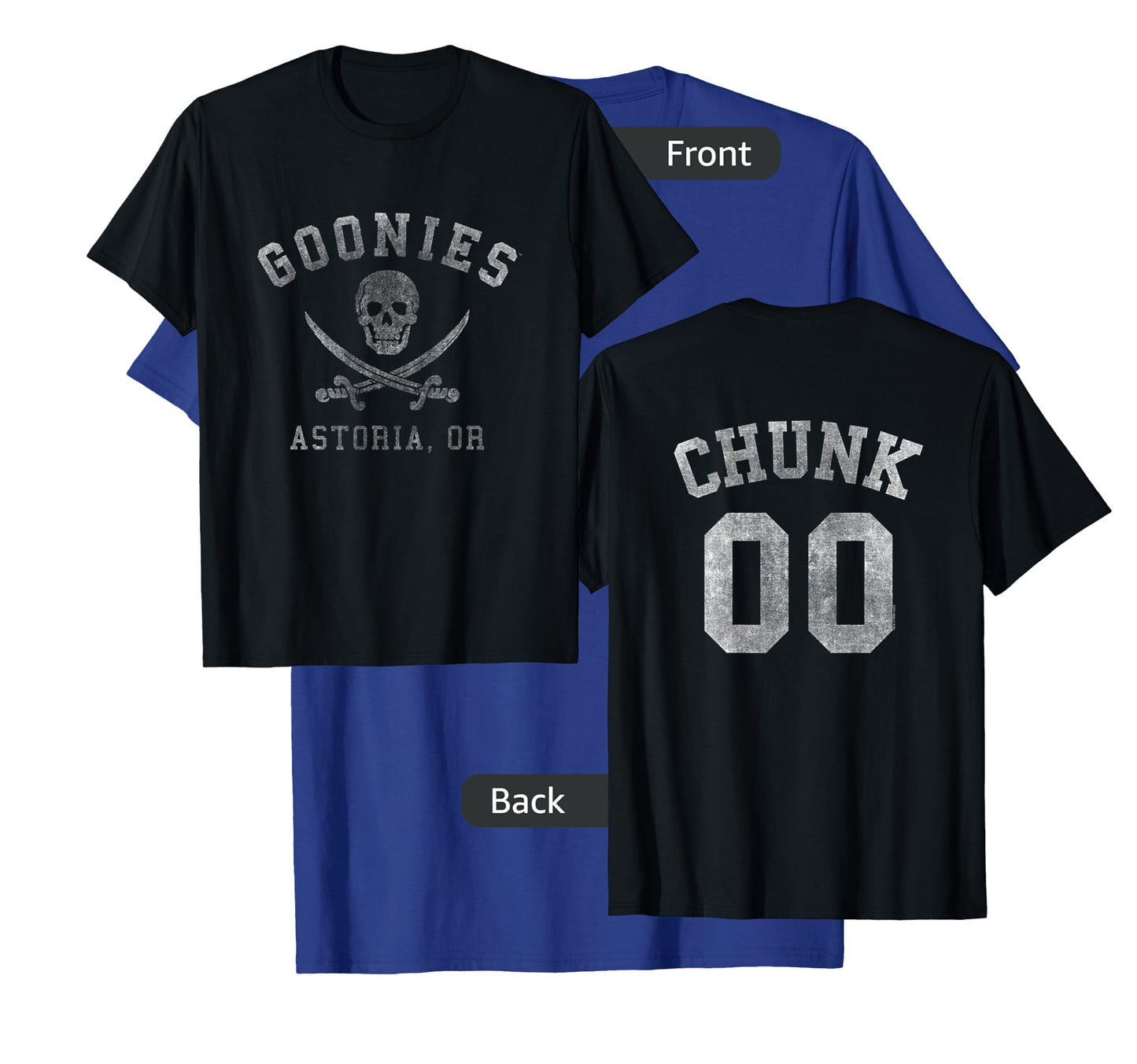 The Goonies Logo and Chunk Jersey Front and Back Movie T-Shirt
