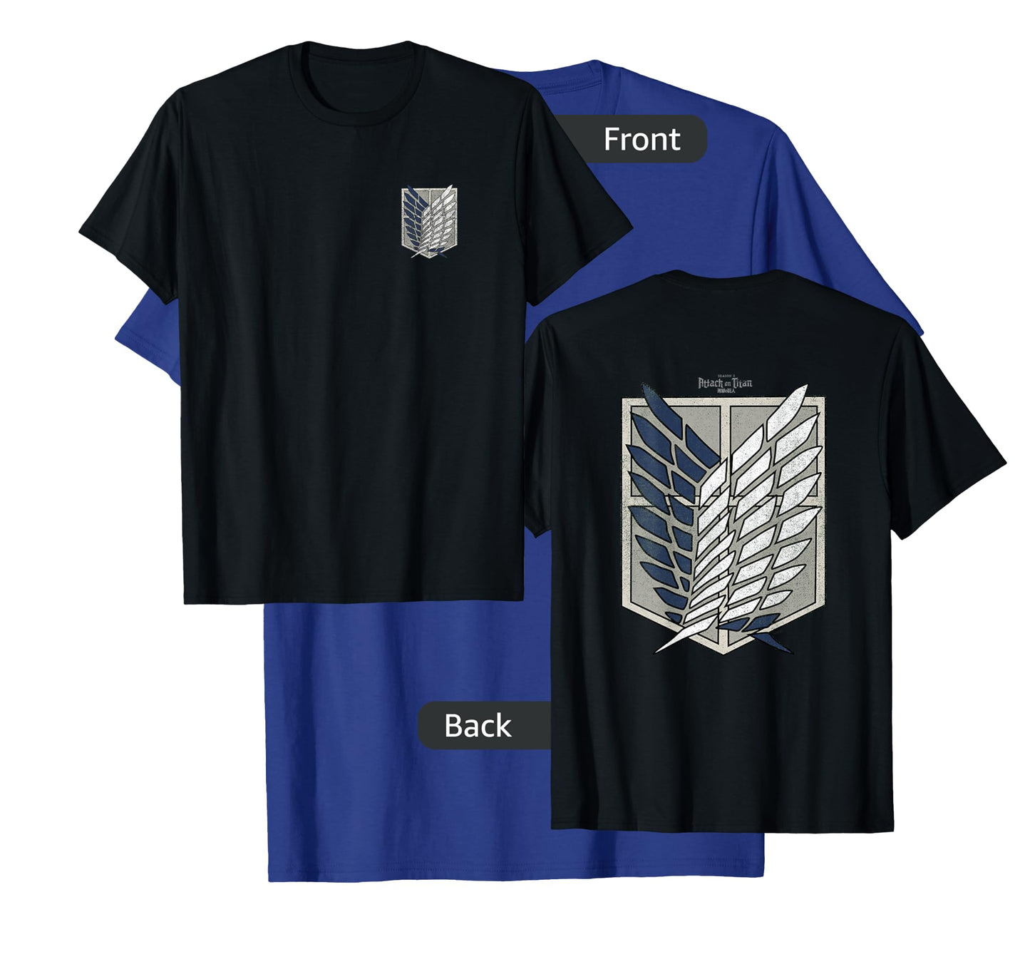 Attack on Titan Season 3 Scout Regiment Emblem Front Back T-Shirt