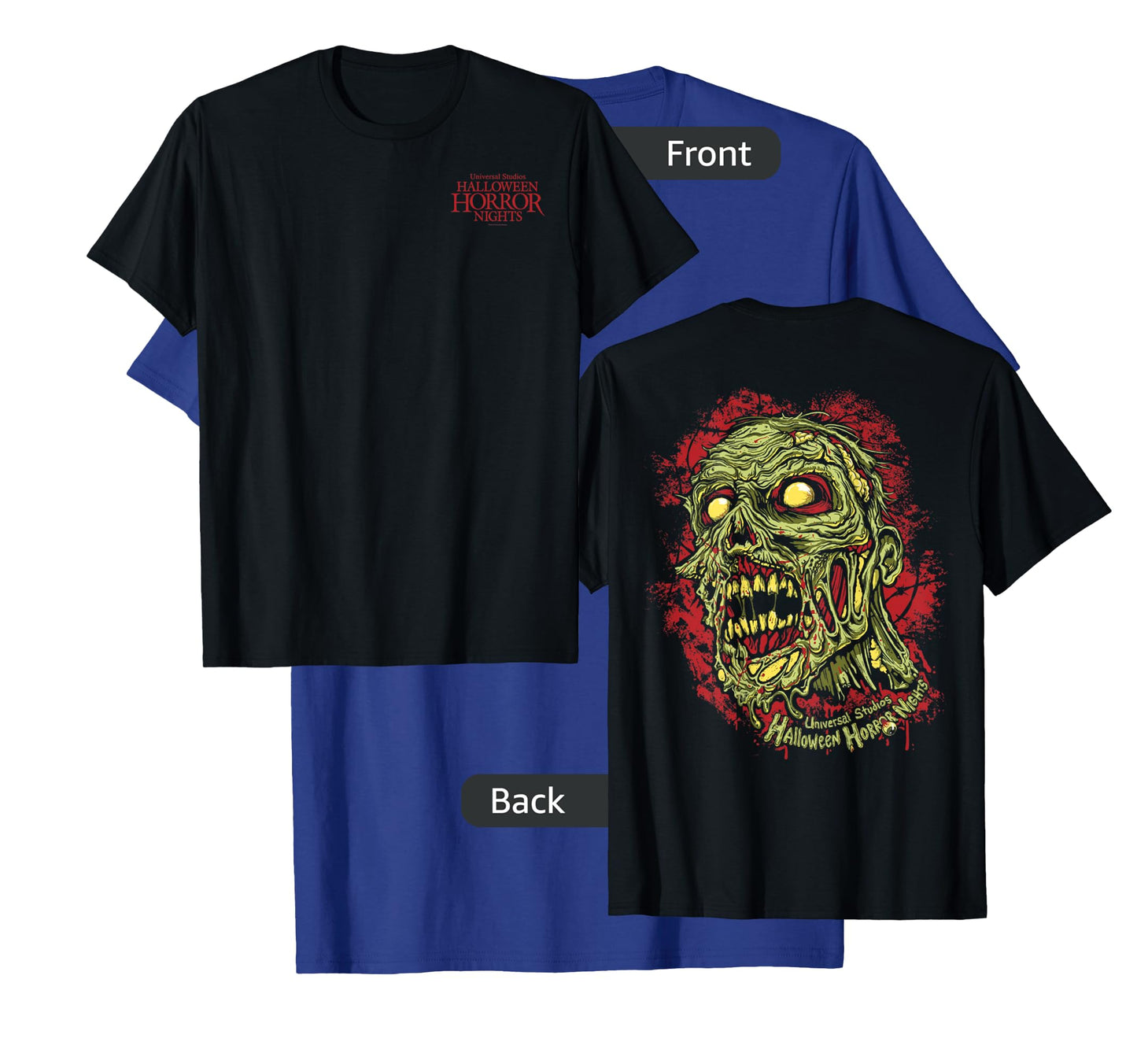 Halloween Horror Nights HHN Zombie Front & Back T-Shirt