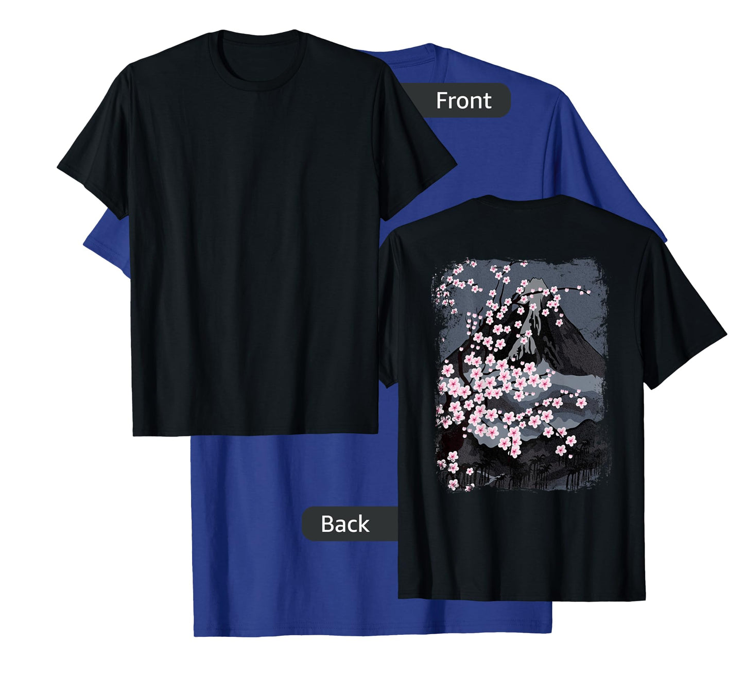 Japanese Beautiful Cherry Blossom with Mount Fuji (on back) T-Shirt