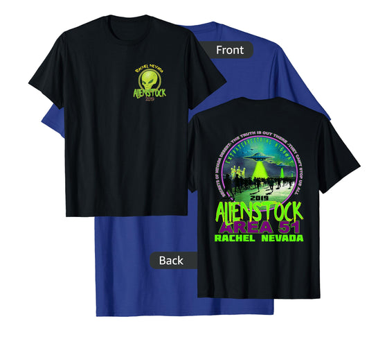 AlienStock 2019 Rachel Nevada Event Graphic Design Souvenir T-Shirt