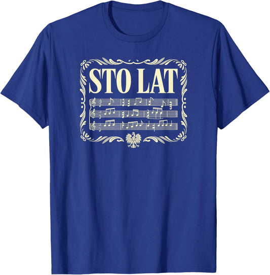 STO LAT, Funny Polish Drinking Toast Polka T-Shirt - T-Shirt | Royal