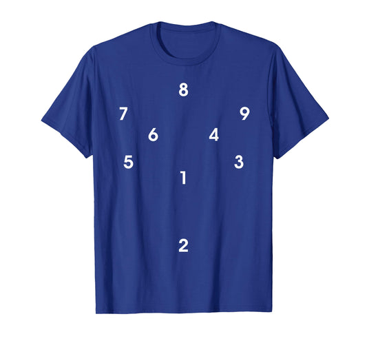 Baseball Field Player Position Numbers Scorekeeper Cheat T-Shirt
