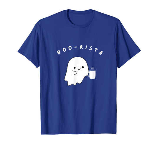 FUNNY CUTE COFFEE BARISTA KAWAII GHOST BOO-RISTER T-Shirt