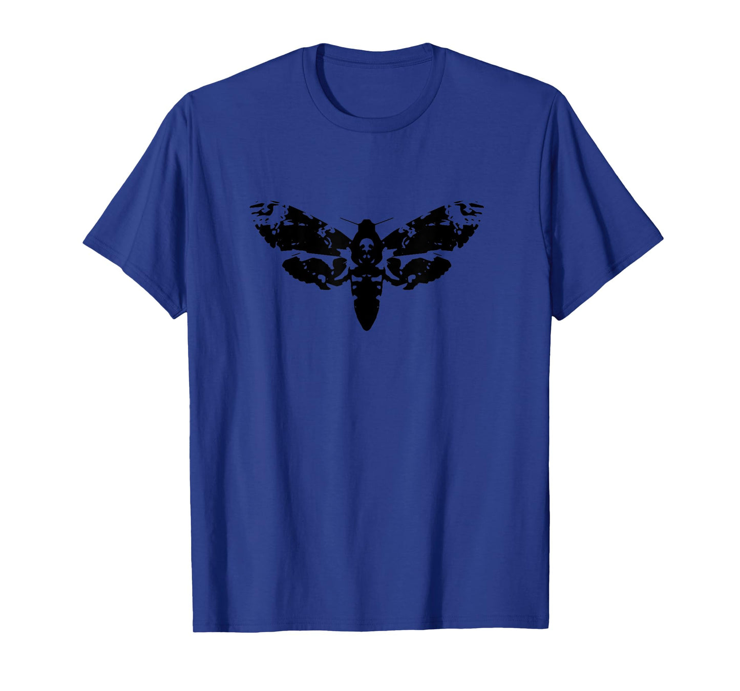 Goth Minimalist Death's Head Moth Outline Silhouette T-Shirt T-Shirt