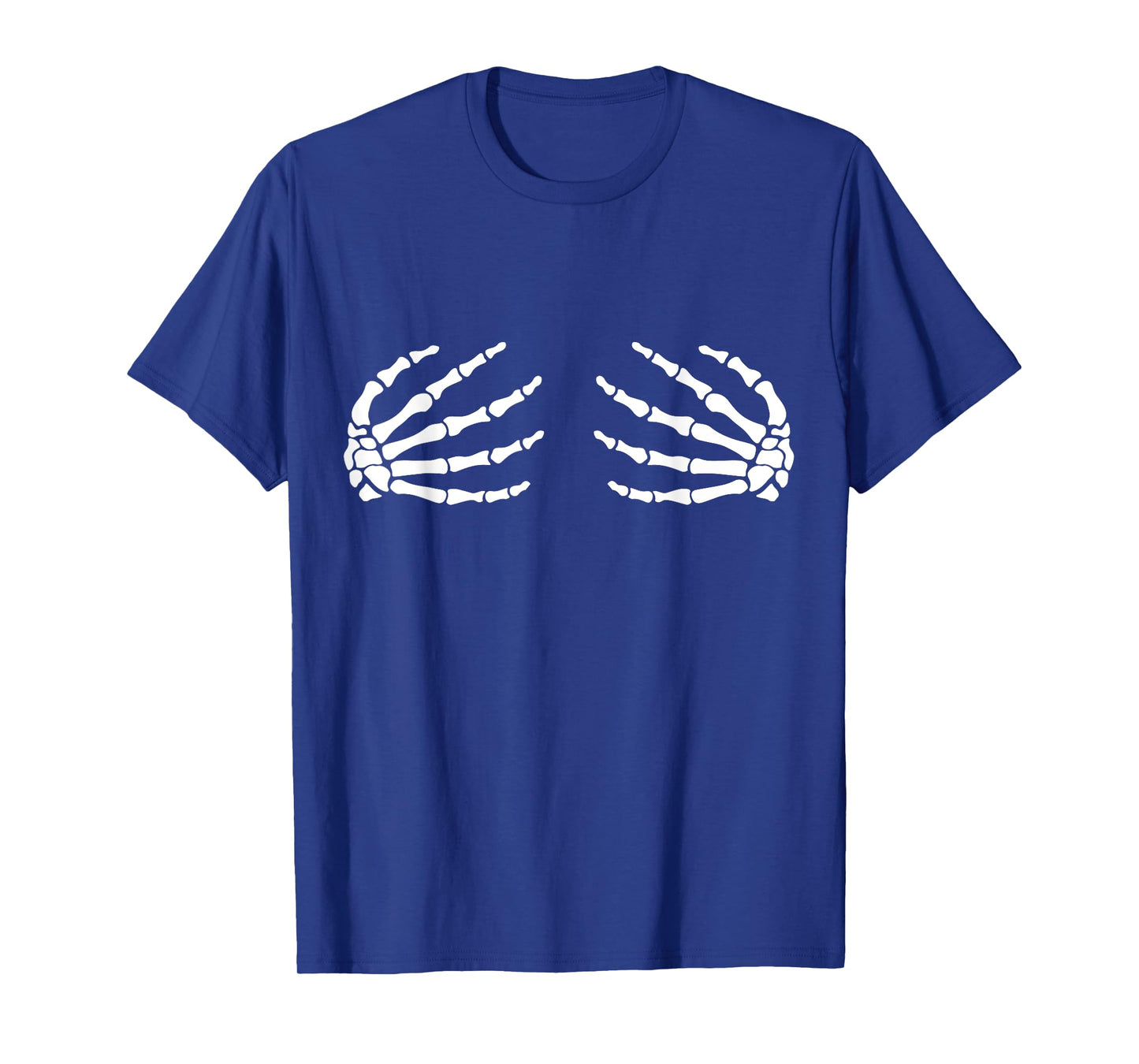 Halloween Boob Skeleton Hands Breast Scary Bra T-Shirt