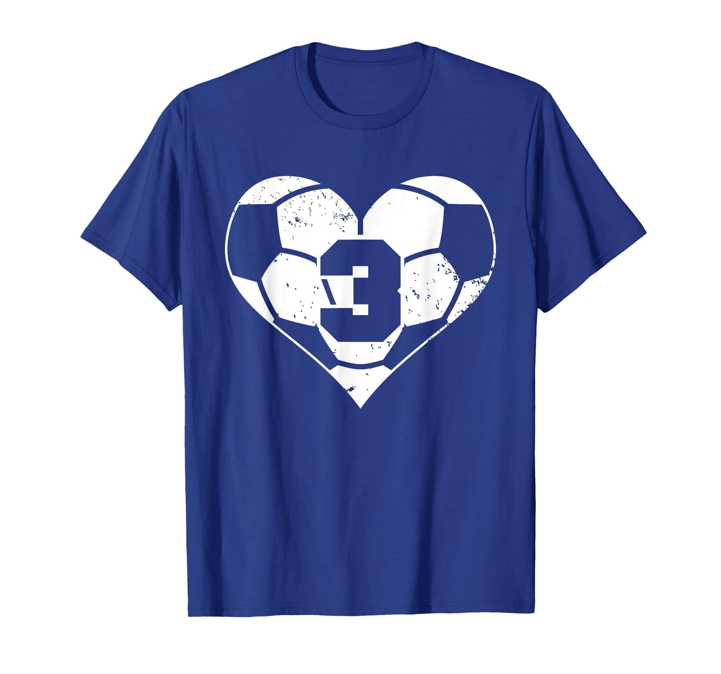Soccer Number 3 Jersey Funny Soccer Heart Game Day T-Shirt