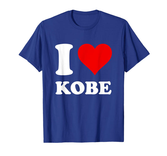Red Heart I Love Kobe T-Shirt