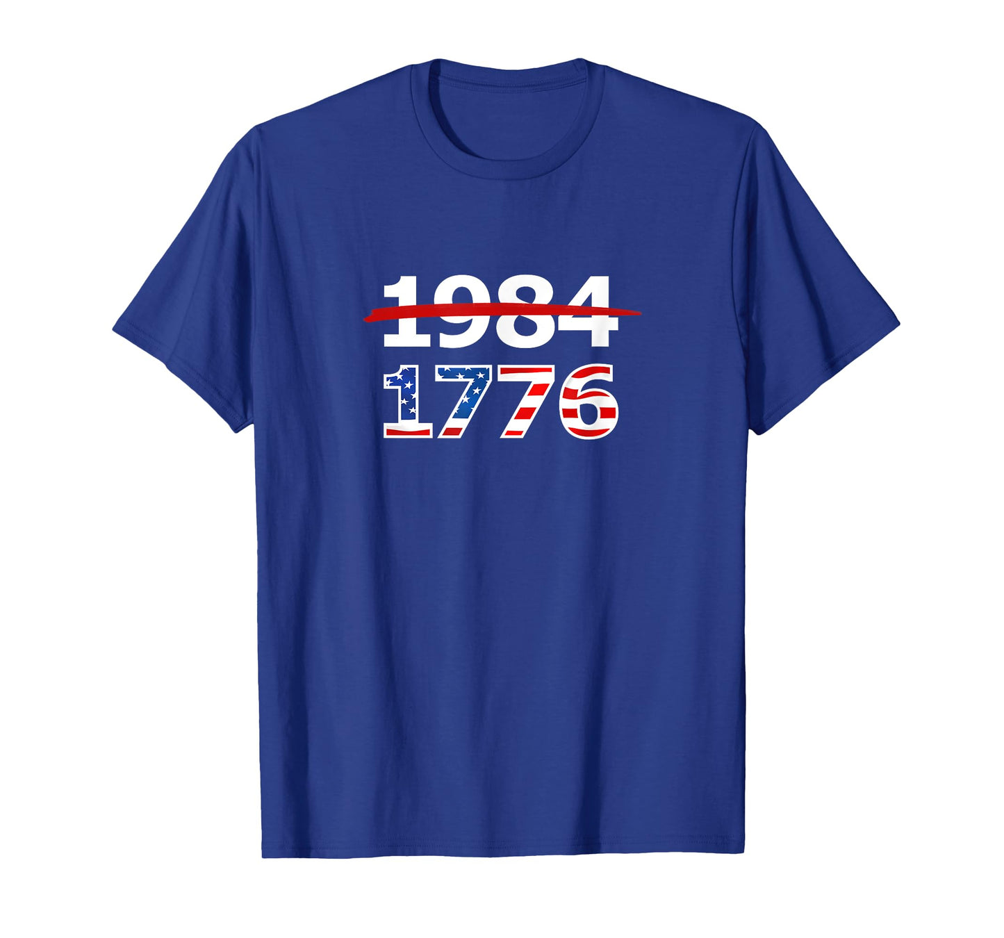 1776 American Patriot Design Company Resist 1984 Return to 1776 Patriotic American T-Shirt Black Unisex Adults Small Classic Fit Short Sleeve Cotton Polyester T-Shirt