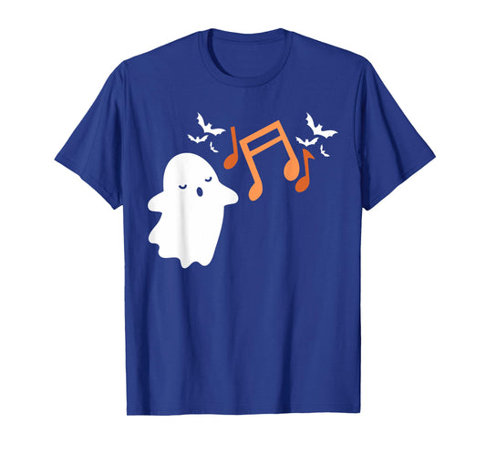 Halloween Music Note Ghost Teacher Fall Musical Instrument T-Shirt