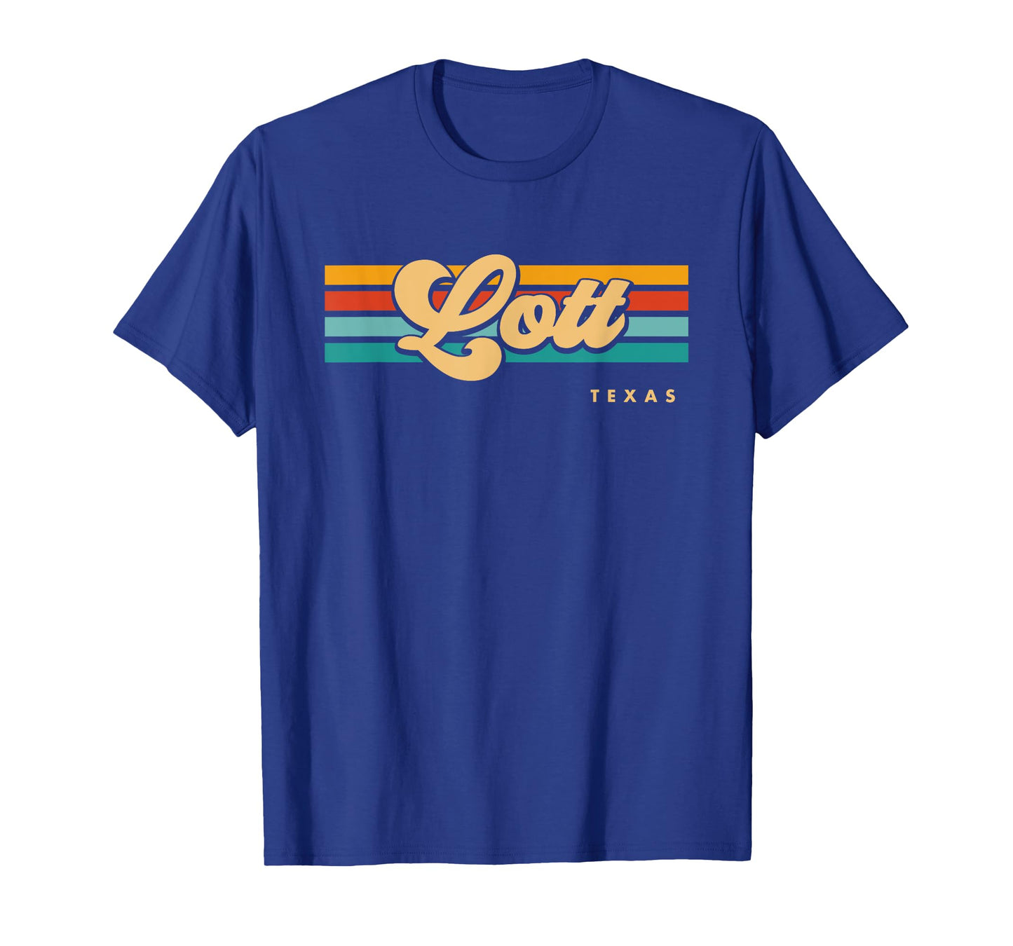 Vintage Sunset Stripes Lott, Texas T-Shirt