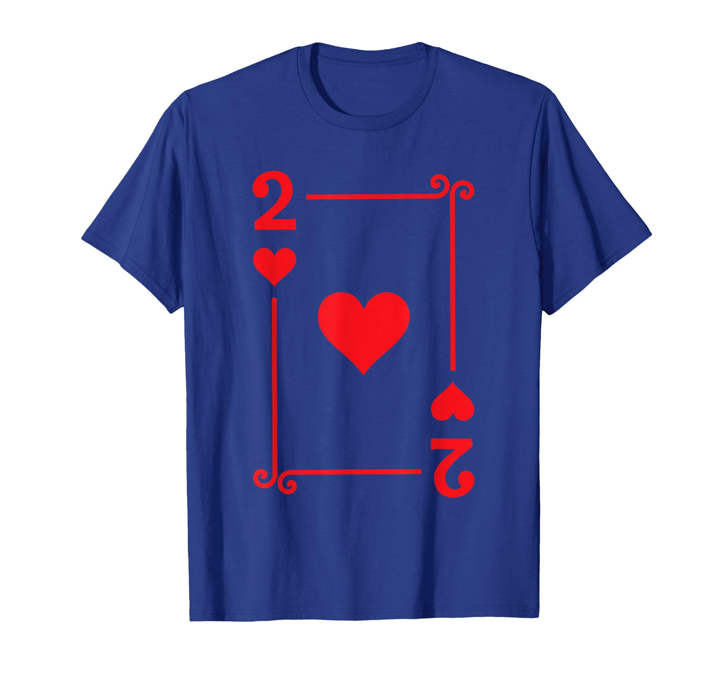Playing Card Costume Tees - 2 Hearts Card - Two Card T-Shirt