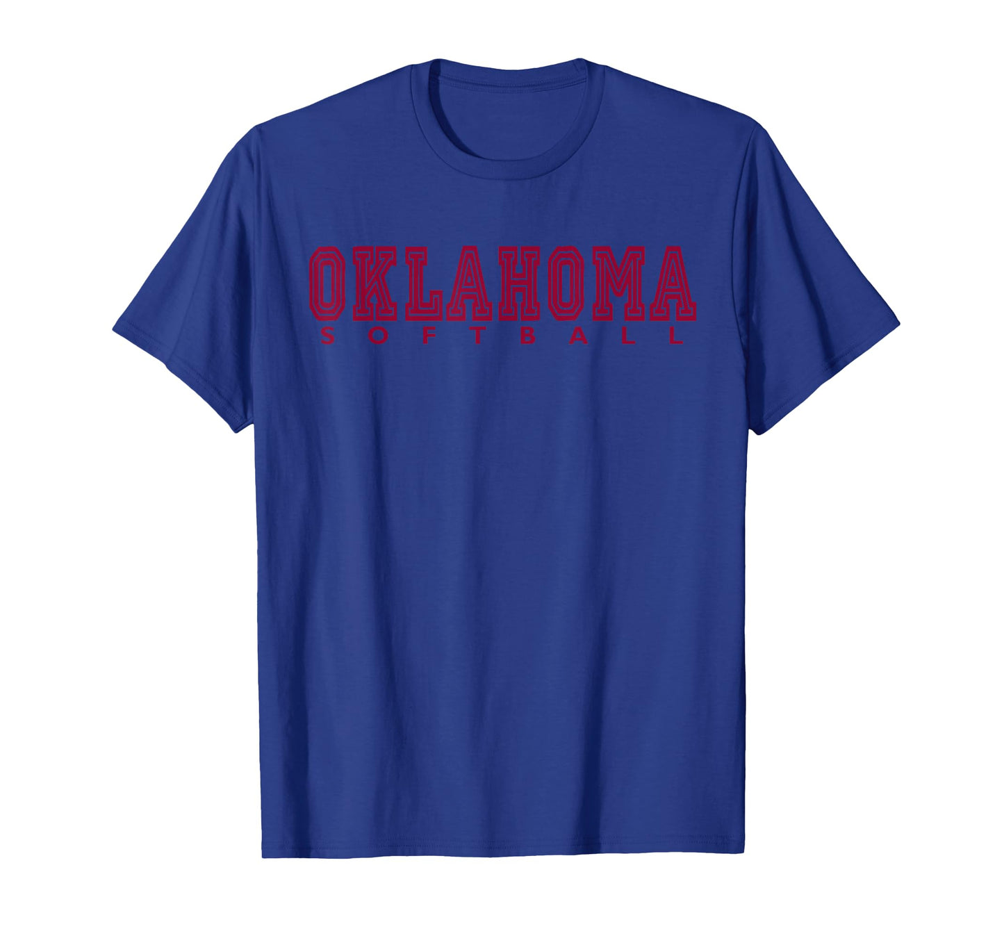The OK Collection Oklahoma Softball T-Shirt - Unisex-Adult, Black, Small, Short Sleeve, Classic Fit, Cotton Blend, Graphic Design, Custom Fabric