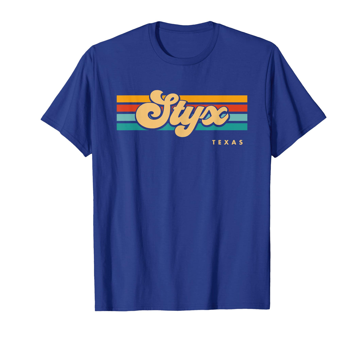 Vintage Sunset Stripes Styx, Texas T-Shirt
