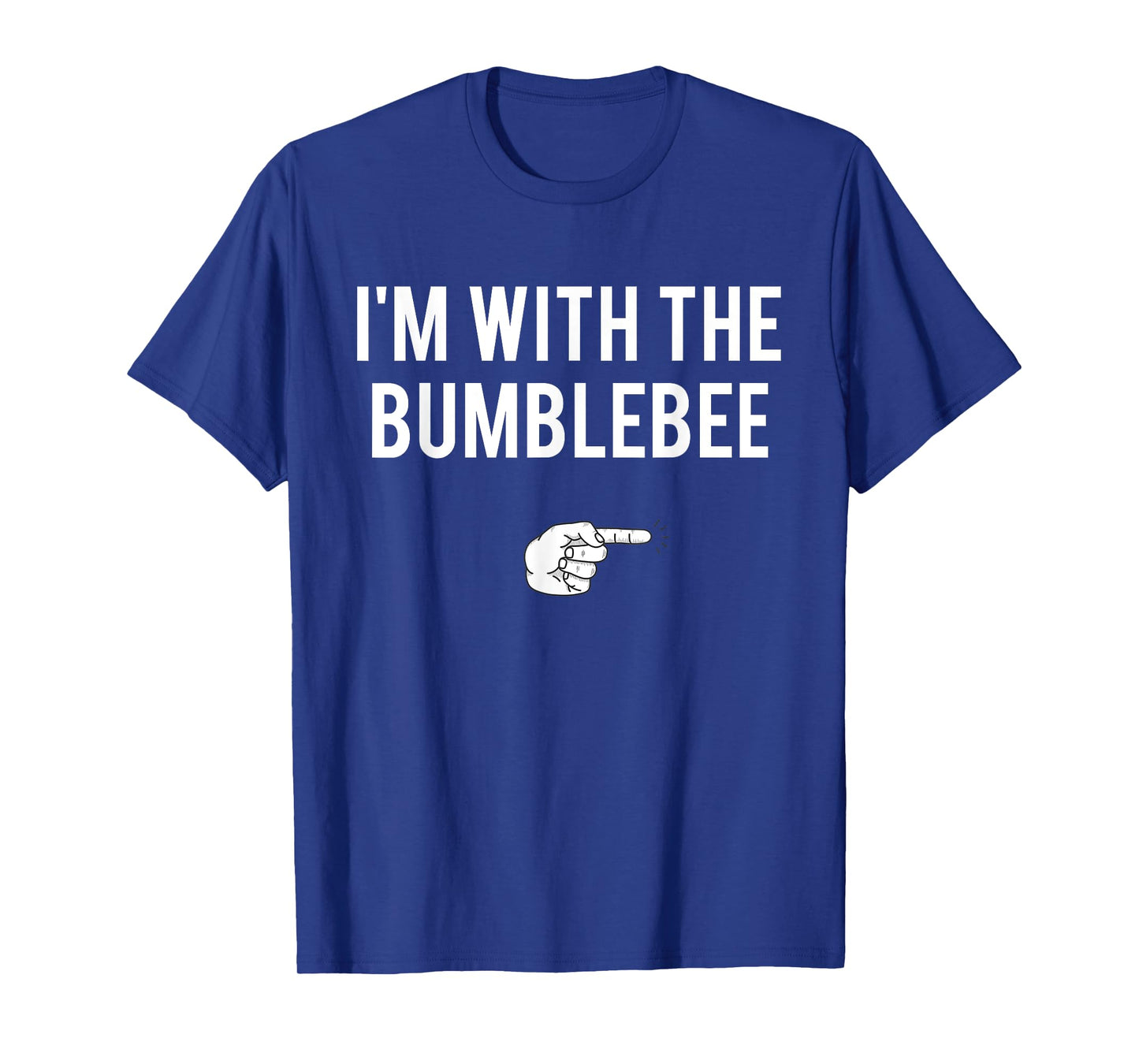 I'm With Bumblebee Halloween Costume Party Matching Couples T-Shirt