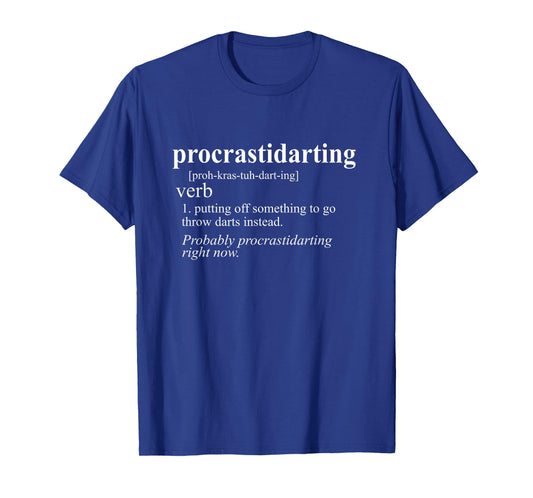 Darts Gifts Men Women Procrastidarting Funny Dart Player T-Shirt Small