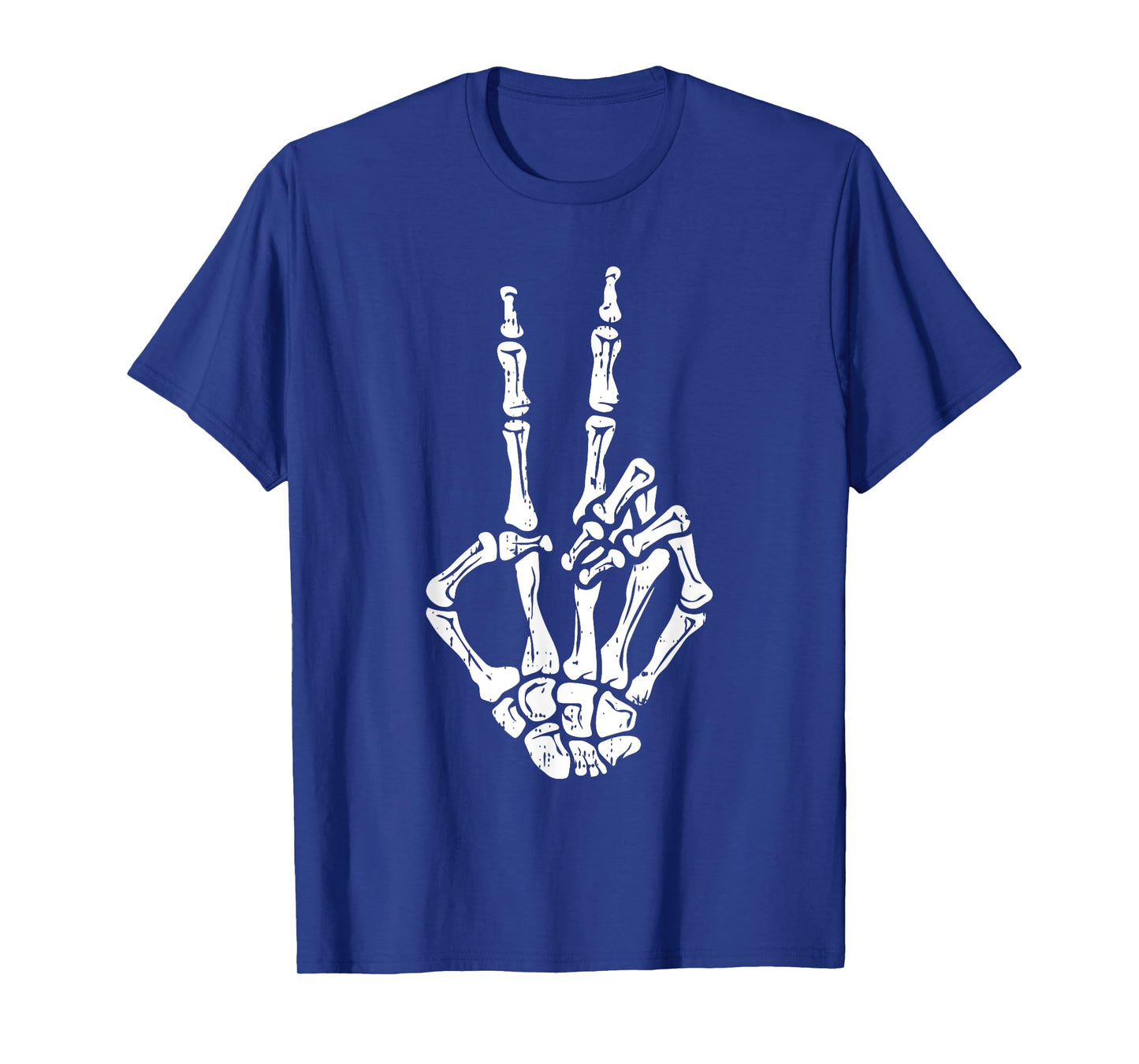 Skeleton Hand Peace Sign Halloween Costume Bones T-Shirt