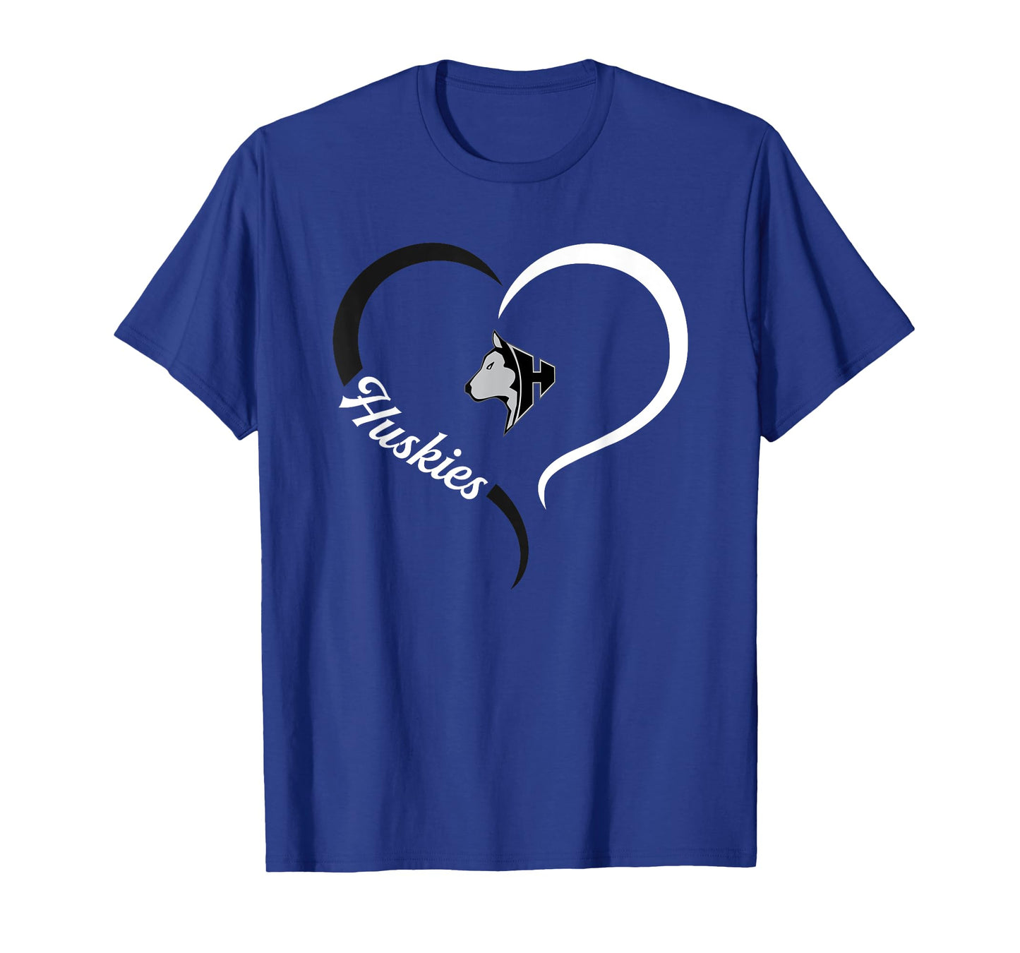 Hagerty Huskies Logo Half Heart Slogan HS T-Shirt