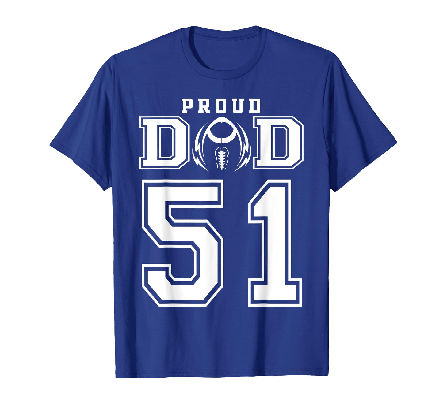 Custom Proud Football Dad Number 51 Personalized For Men T-Shirt