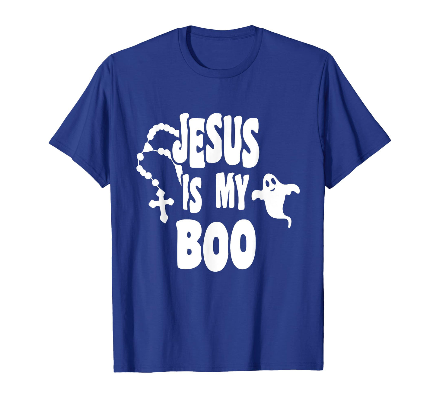 Jesus Is My Boo Ghost Christian Funny Halloween Retro Groovy T-Shirt