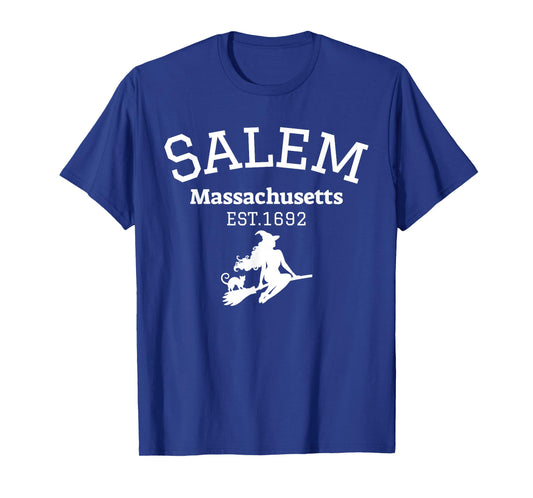 Funny Salem Witch Est 1692 Salem Massachusetts Halloween T-Shirt