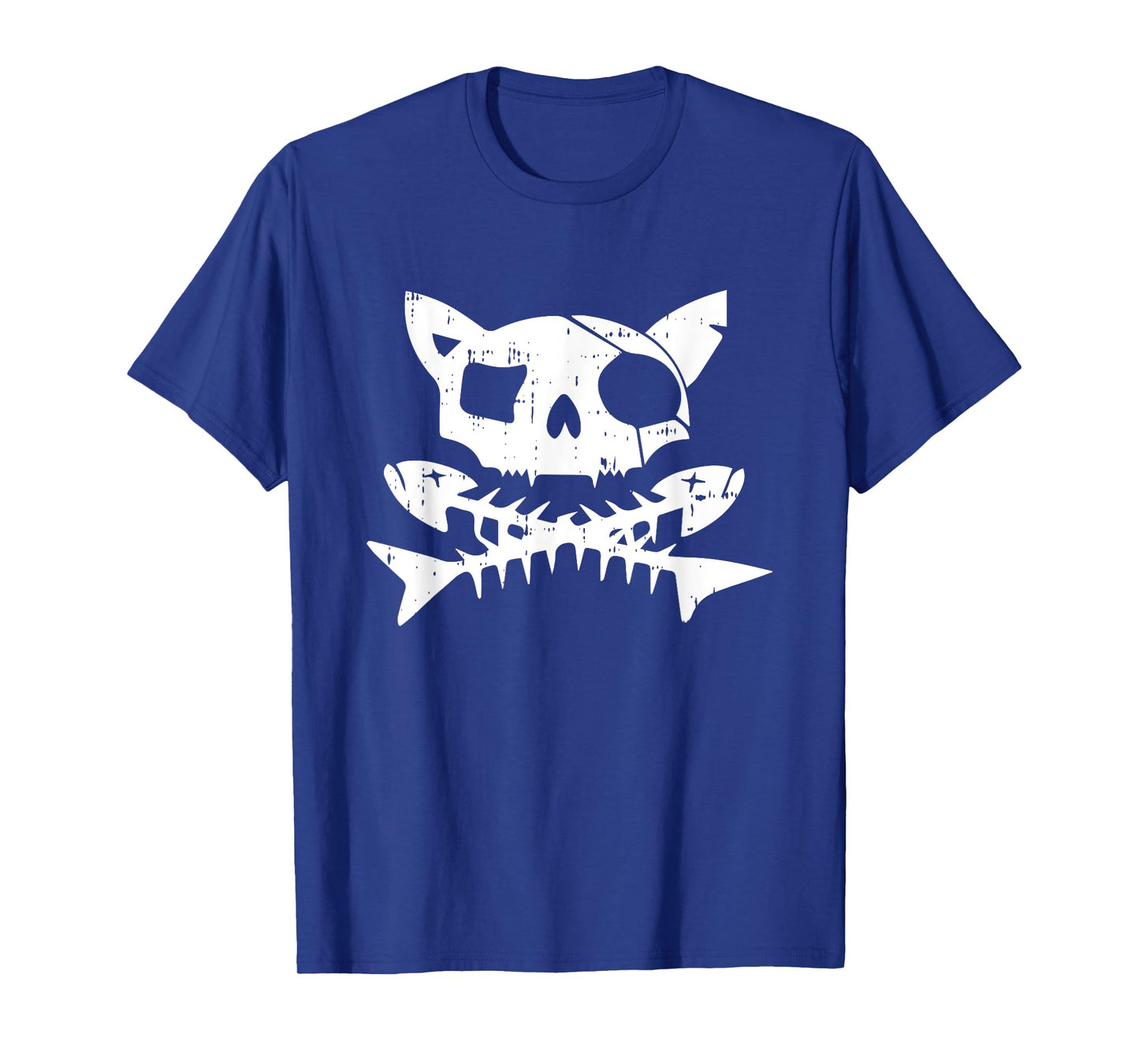 Cat Pirate Halloween Costume Scary Skull And Crossbone Men Women Kids T-Shirt
