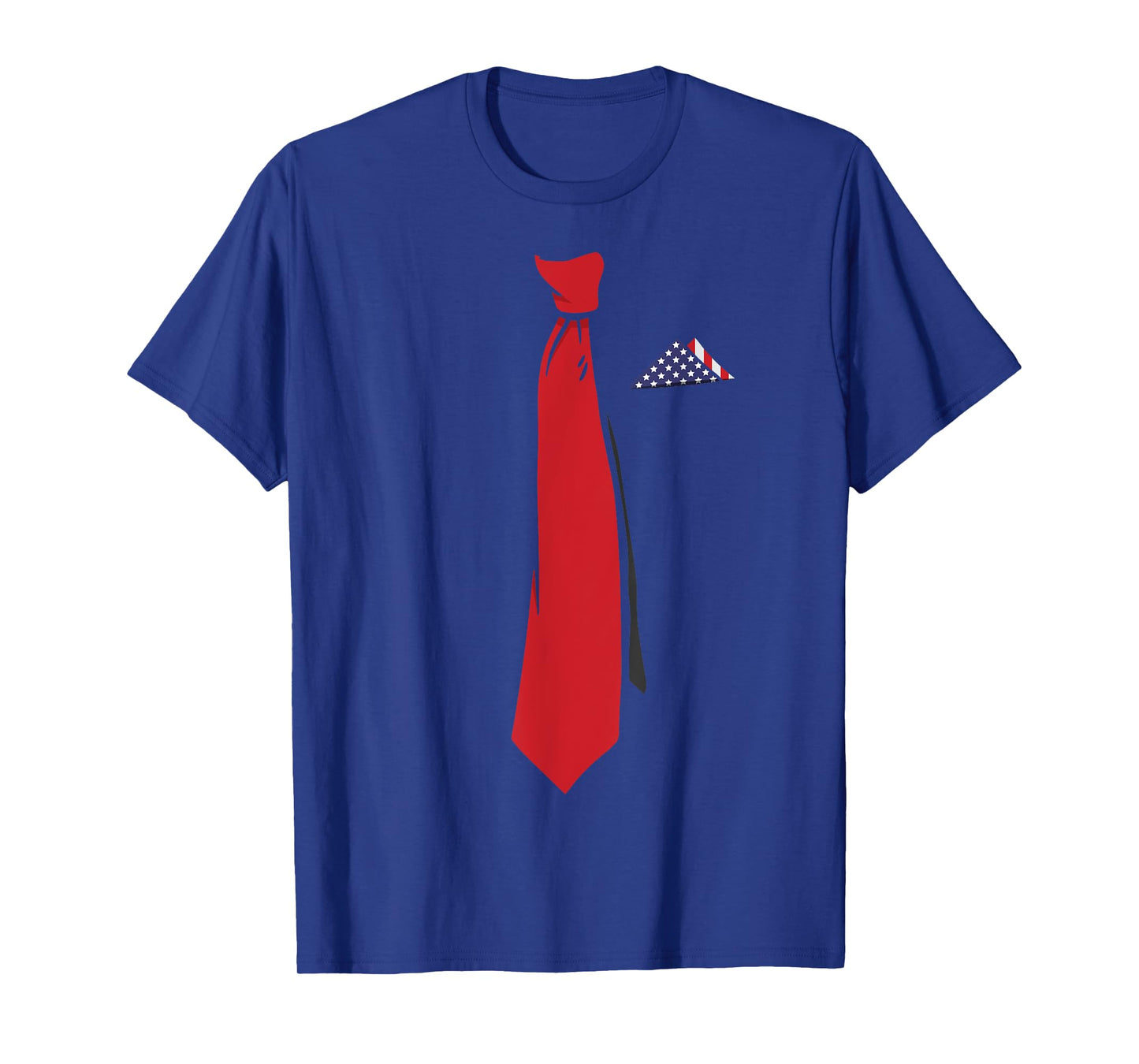 Trump 2024 Red Tie US Flag Handkerchief Patriotic Women Men T-Shirt