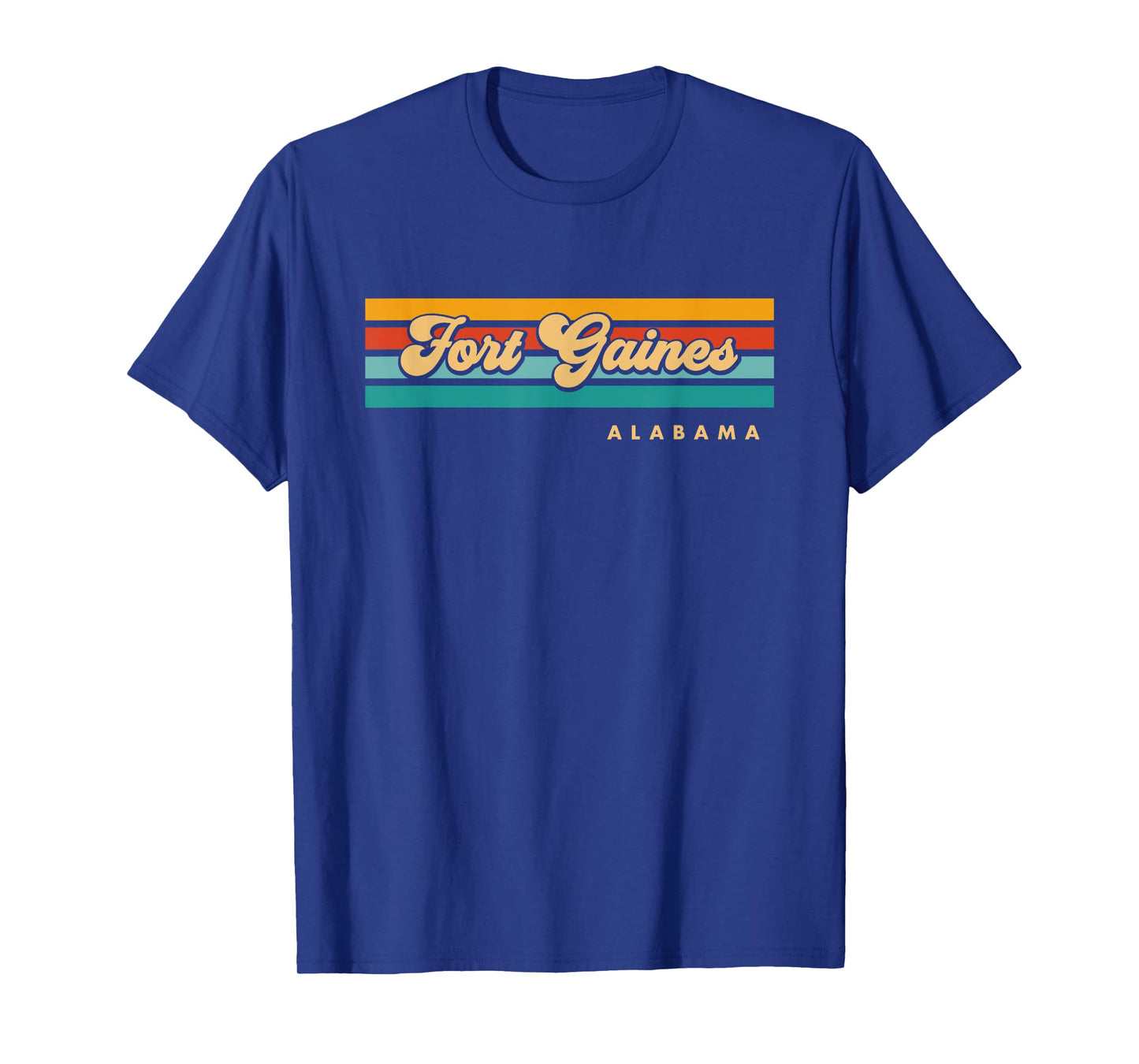 Vintage Sunset Stripes Fort Gaines, Alabama T-Shirt