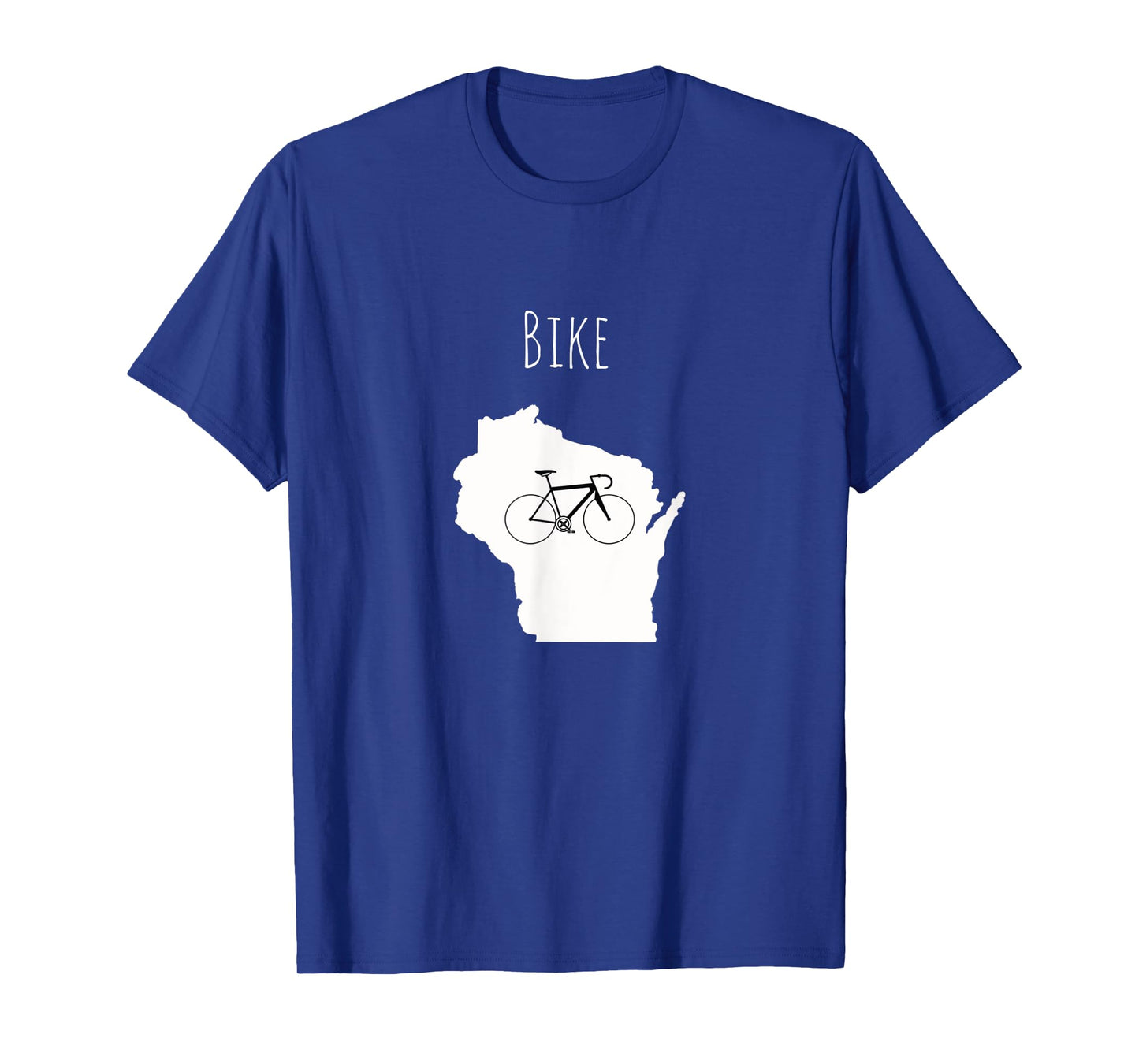 Bike Wisconsin Shirt, Cyclist Tee, State Shape Bicycle Shirt
