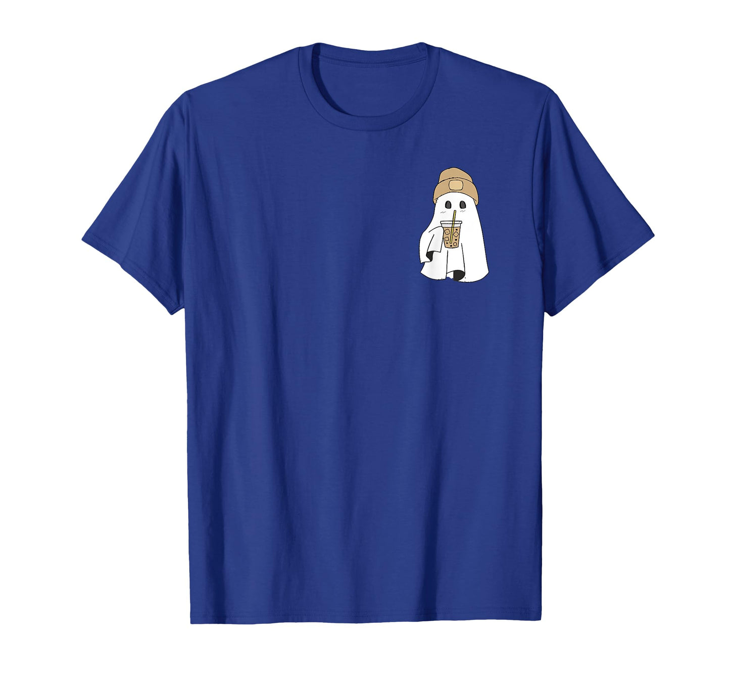 Spooky Season Cute Retro Ghost Ice Coffee Halloween Costume T-Shirt