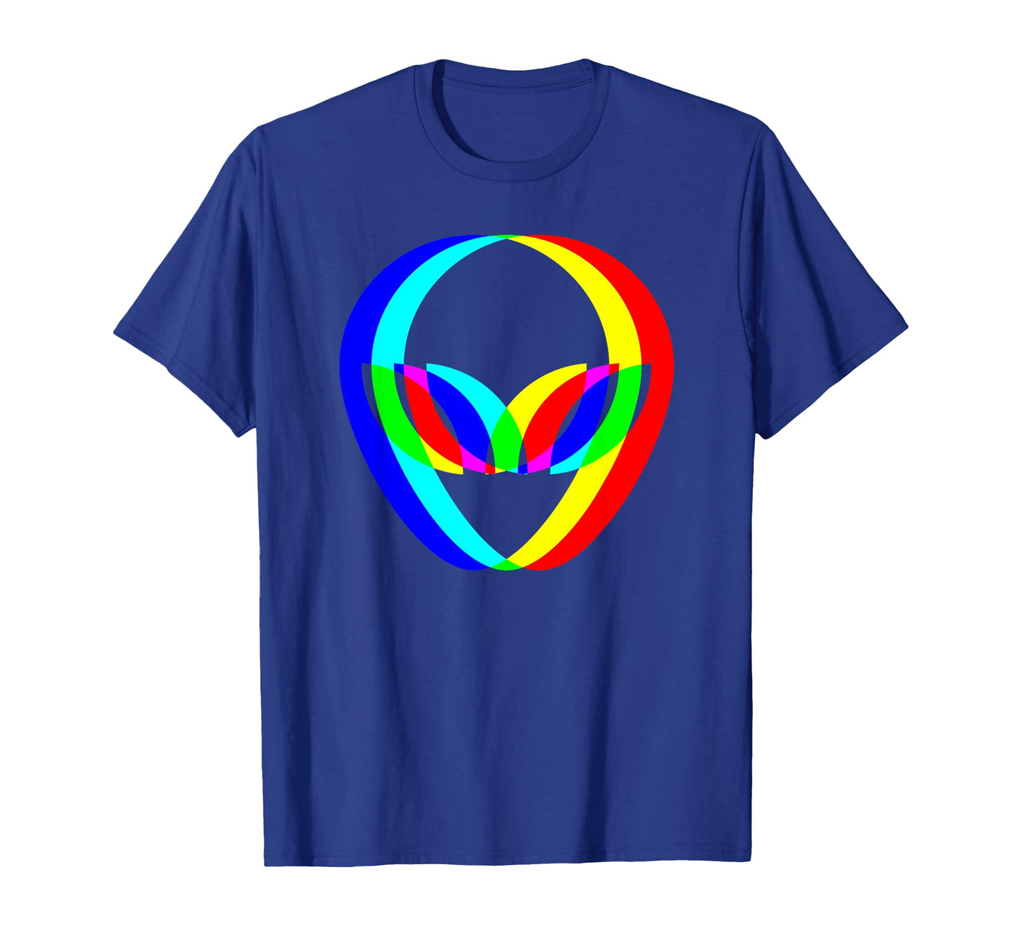 Alien Head Trippy Techno Rave EDM Music Festival Vaporwave T-Shirt