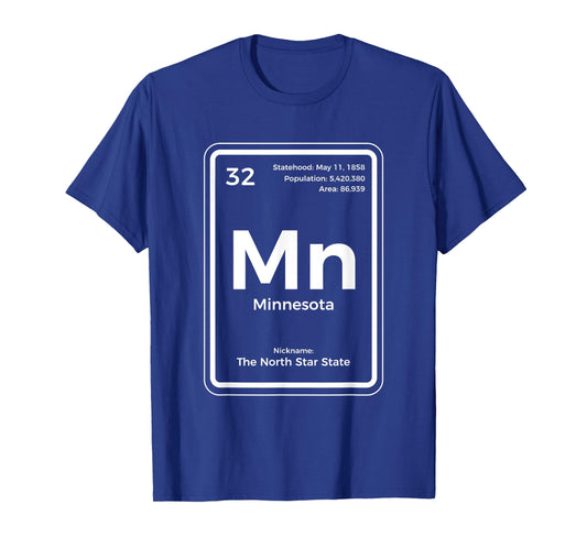 Minnesota Shirt Periodic Table North Star State T-Shirt
