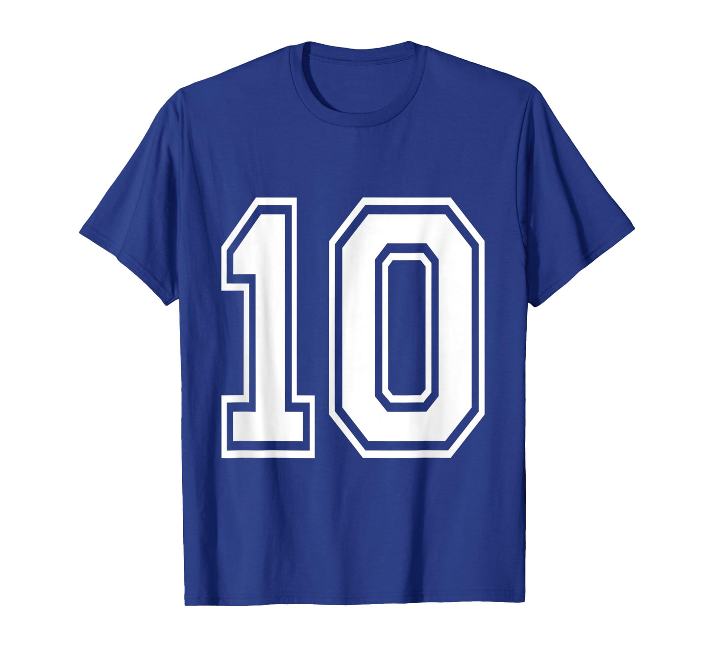 Number 10 TShirt Baseball Football Soccer Numbered Jersey T-Shirt
