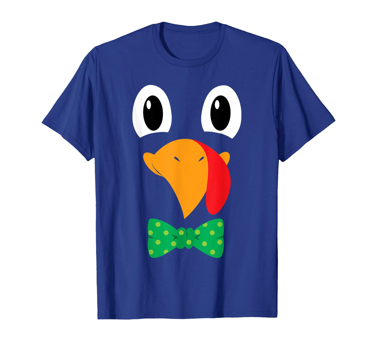 Turkey Face Bow Tie Funny Thanksgiving T-Shirt Men Boys T-Shirt
