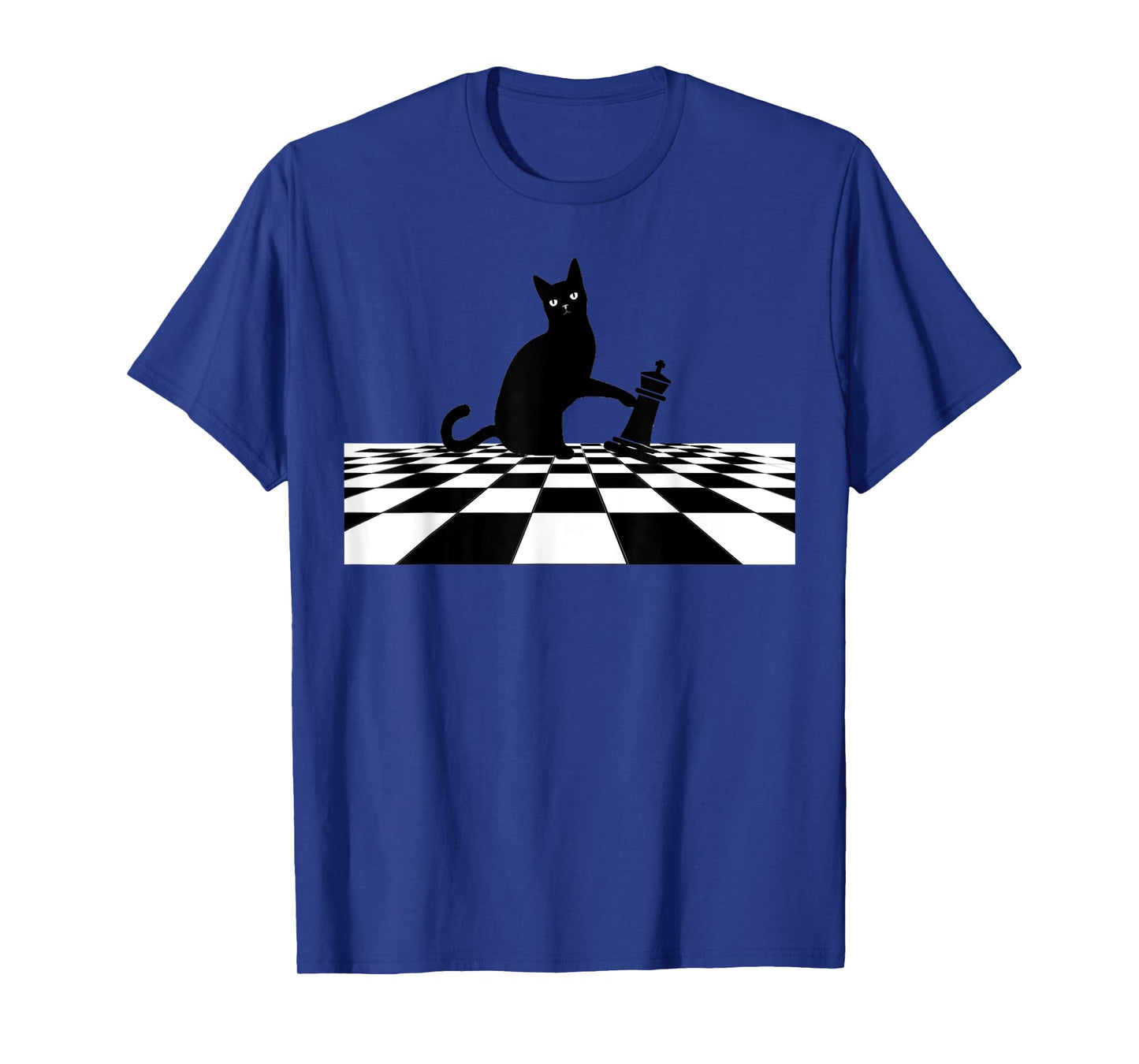 Ornery Cat Tipping Chess Piece Checkmate T-Shirt Tee T-Shirt