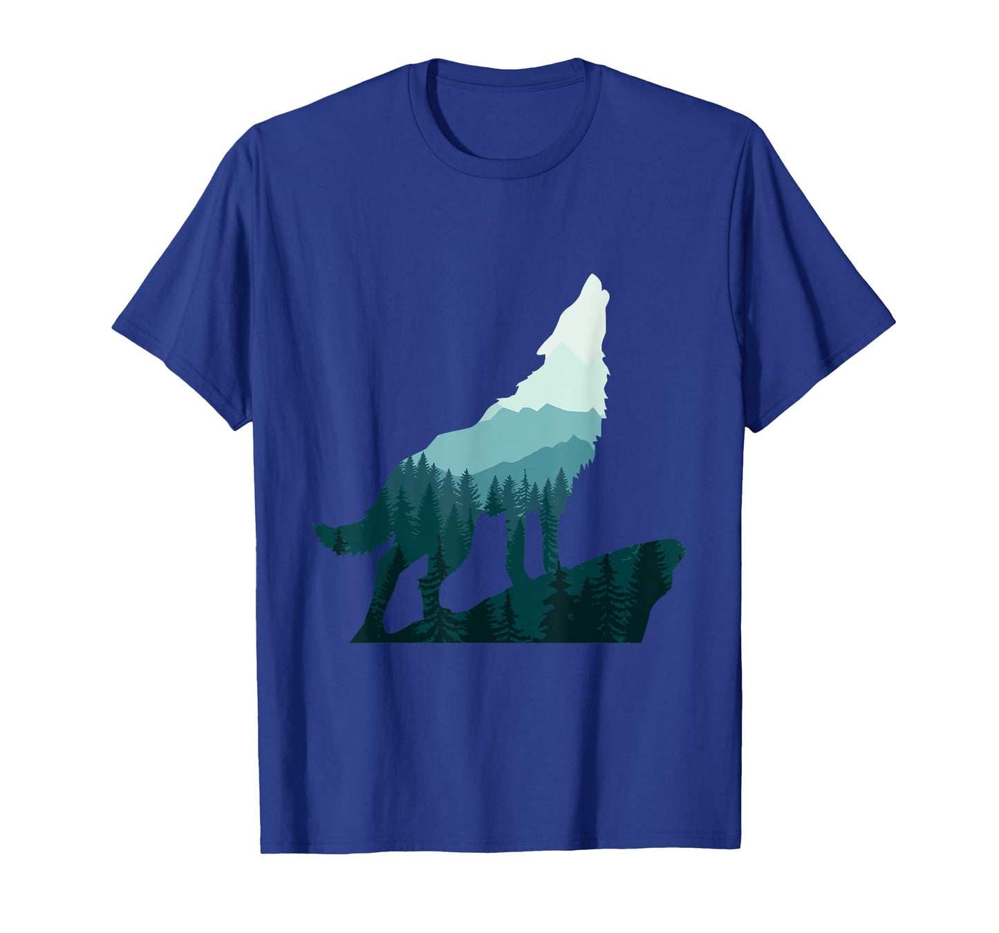 Landscape Outdoor Nature Forest Mountains Camping Wolf Howls T-Shirt