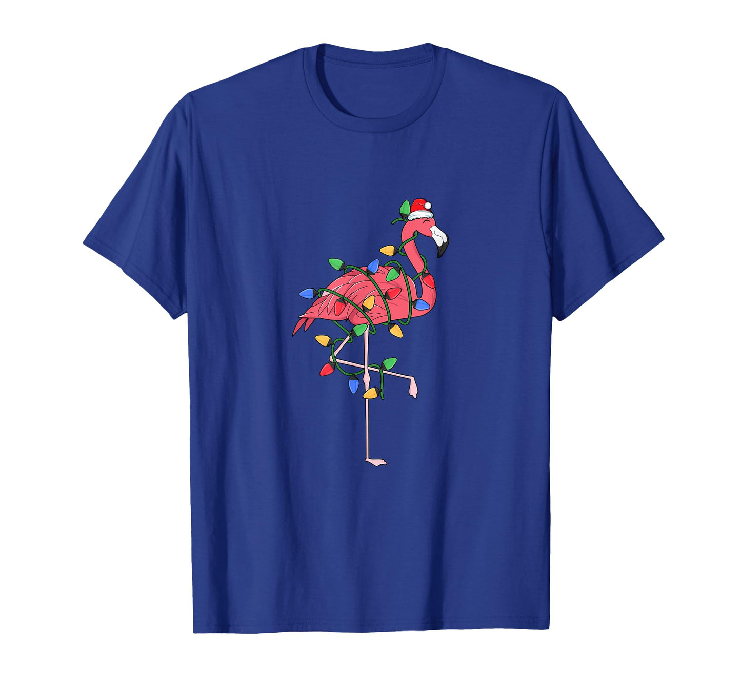 Flamingo Christmas Tree Lights Xmas Kawaii Pink Bird Lover T-Shirt