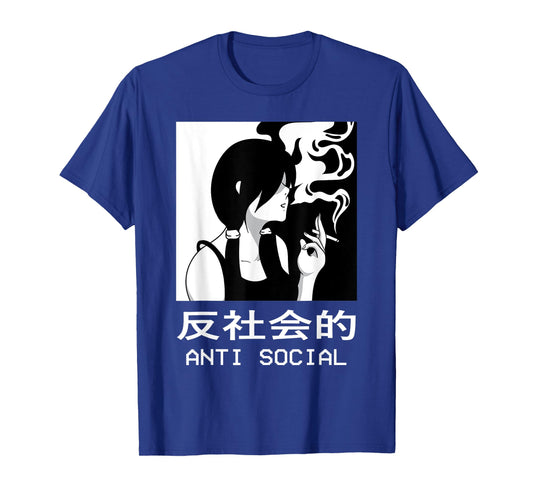 Aesthetic Sad Antisocial Anime Girl Japanese Emo Goth T-Shirt