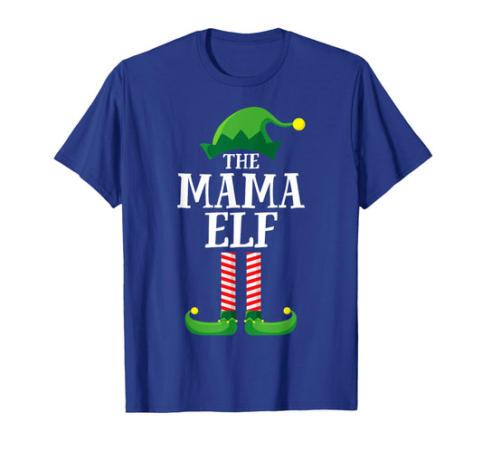 Mama Elf Matching Family Group Christmas Party Mum Elf T-Shirt