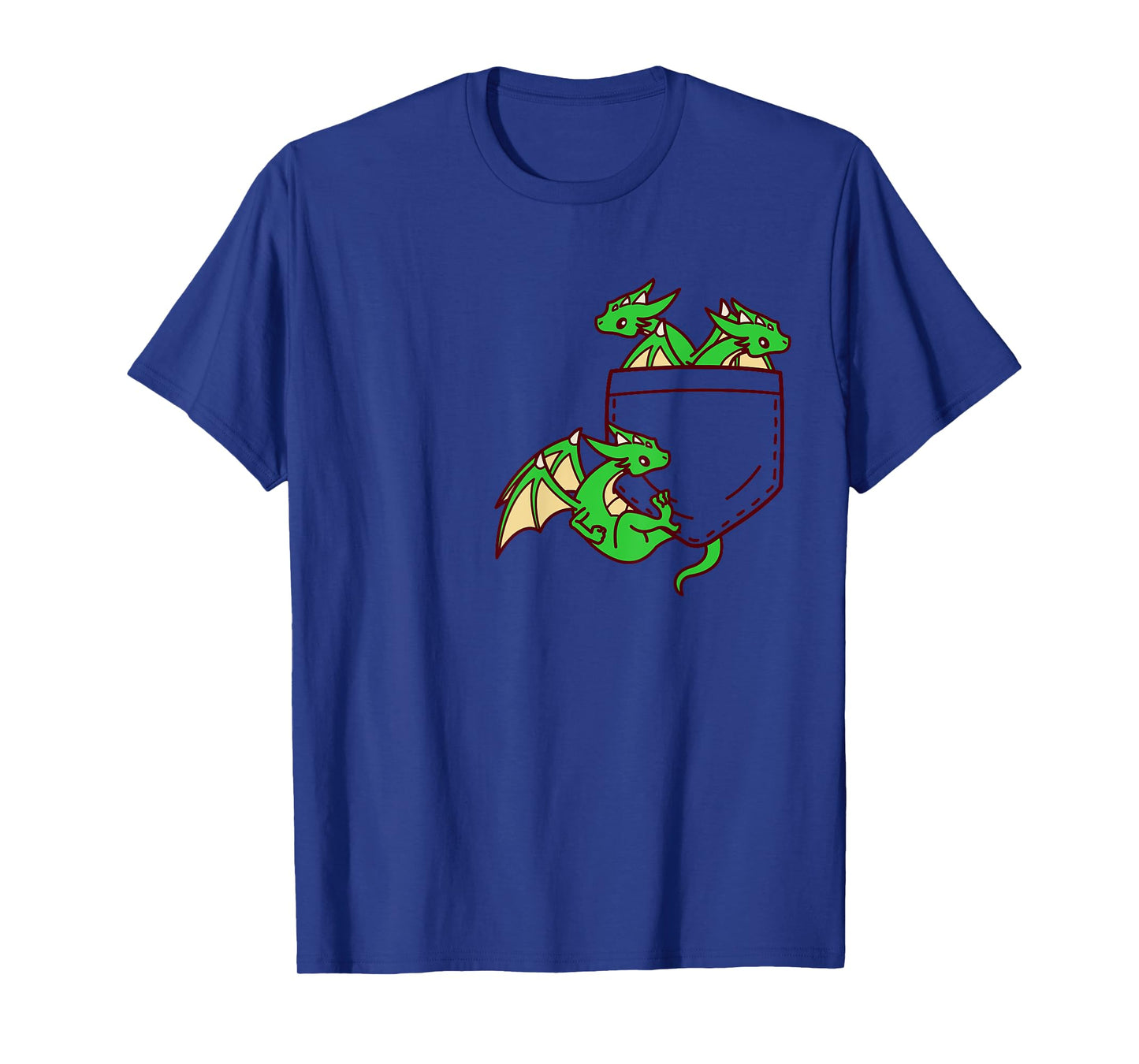 For Dragon Lovers Cute Kawaii Baby Dragon In Pocket T-Shirt