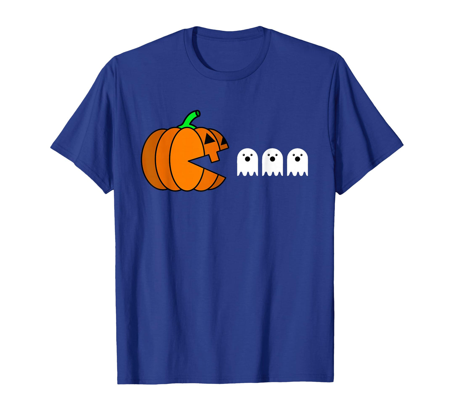 Funny Halloween Pumpkin Eating Ghost, Gamer Men Women Kids T-Shirt