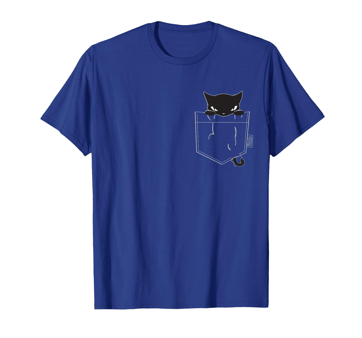 Emily The Strange Women's X-Small Black Pocket Kitty T-Shirt