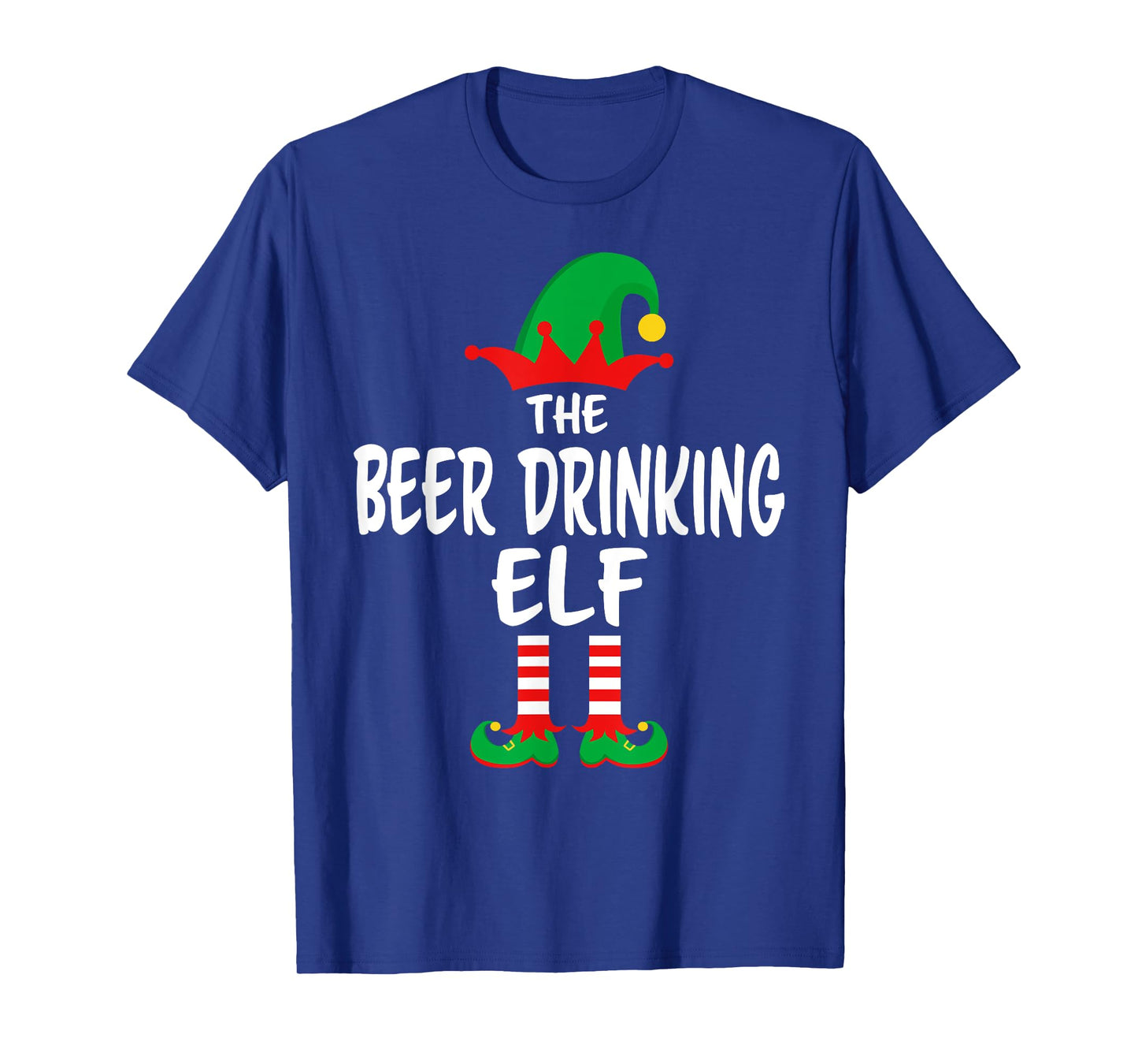 The Beer Drinking Elf Matching Family Christmas T-Shirt