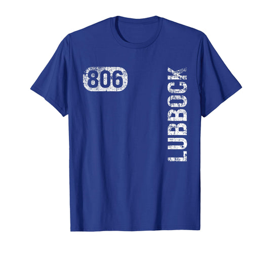 Lubbock Texas 806 Area Code Vintage Retro T-Shirt