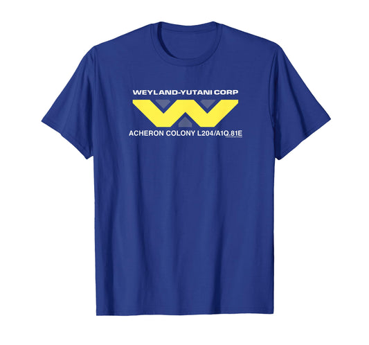 Aliens Weyland-yutani Corp Acheron Colony Chest Text Logo T-Shirt