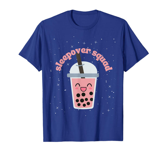Slumber Party Squad Boba Bubble Tea Sleepover Kit Spa Party T-Shirt