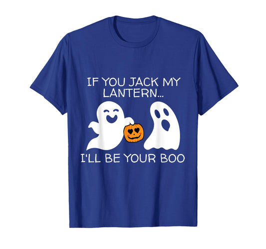 Funny Halloween Adult Ghost And Jack-o-Lantern Men Women T-Shirt