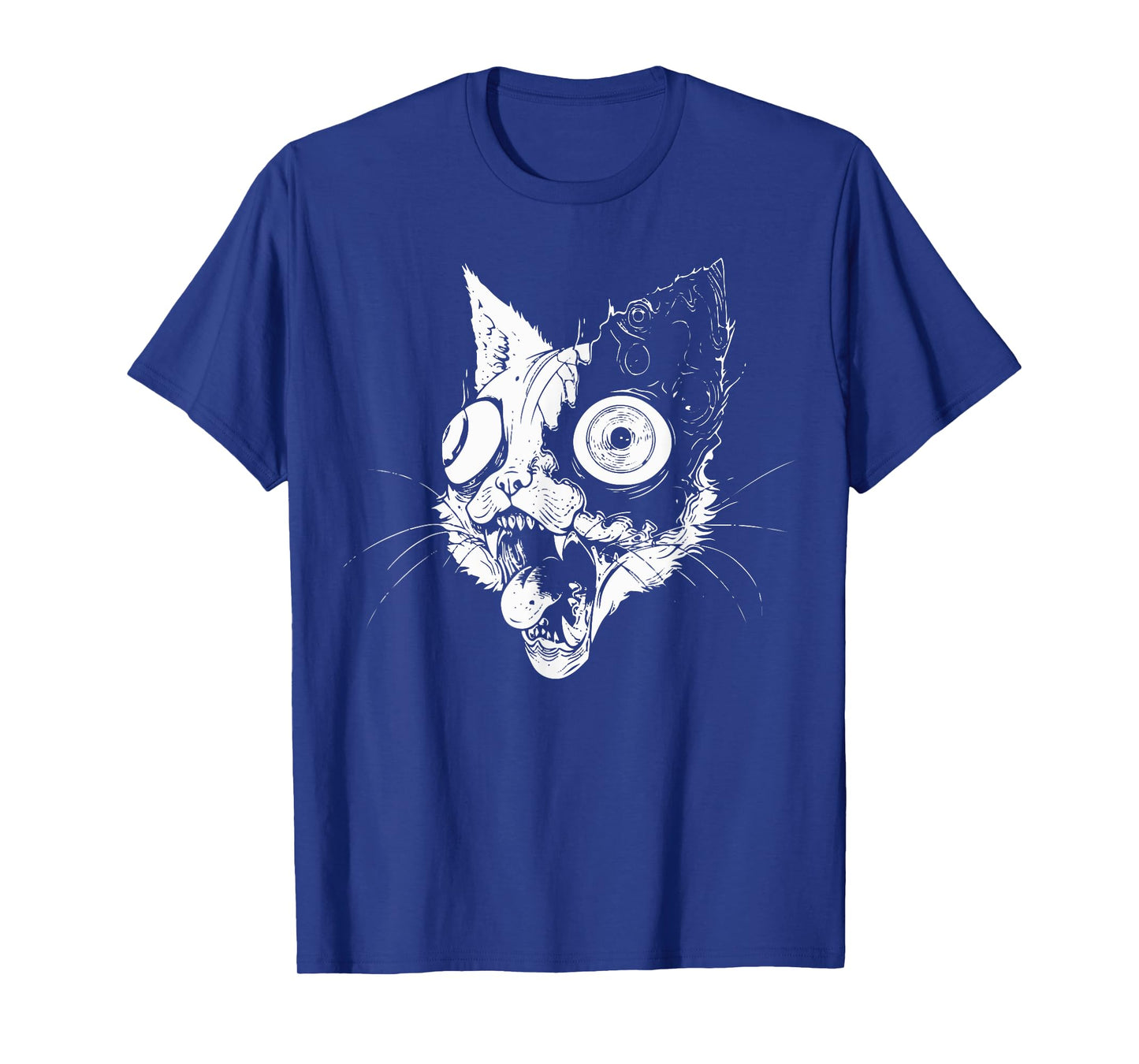 Psychedelic Zombie Cat | Weirdcore Weird Grunge Punk Goth T-Shirt for Men Women
